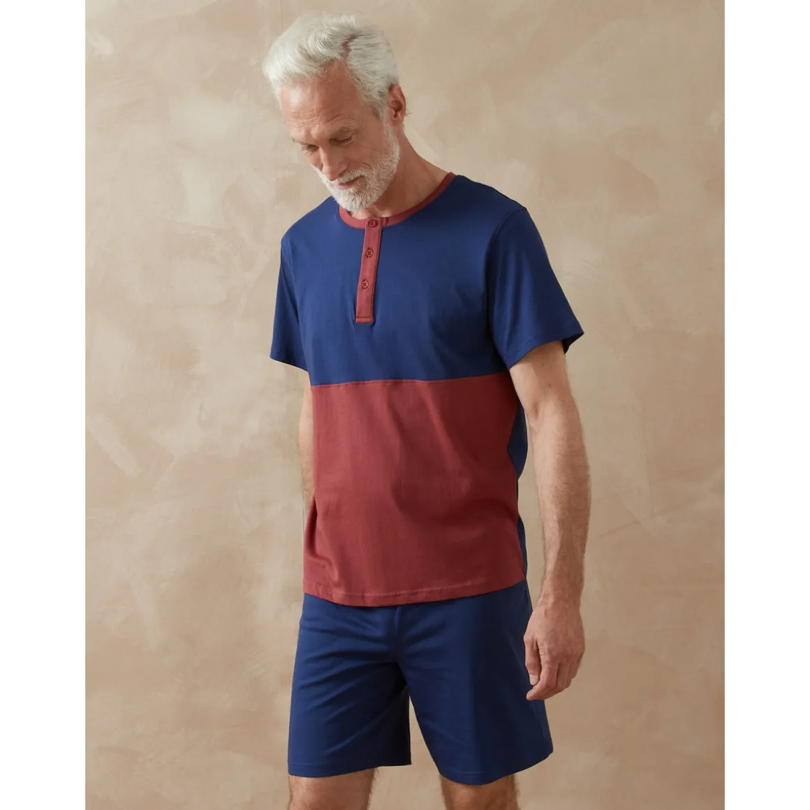 by - Lot pyjashort + pyjama pur coton