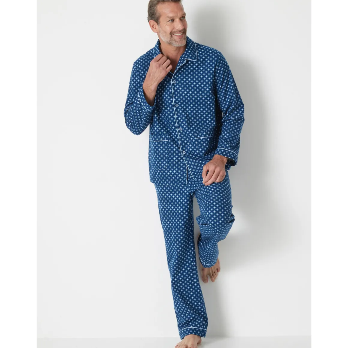 by - Pyjama classique flanelle pur coton