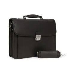 Cartable en cuir Ref 54444 Noir 38*28*14