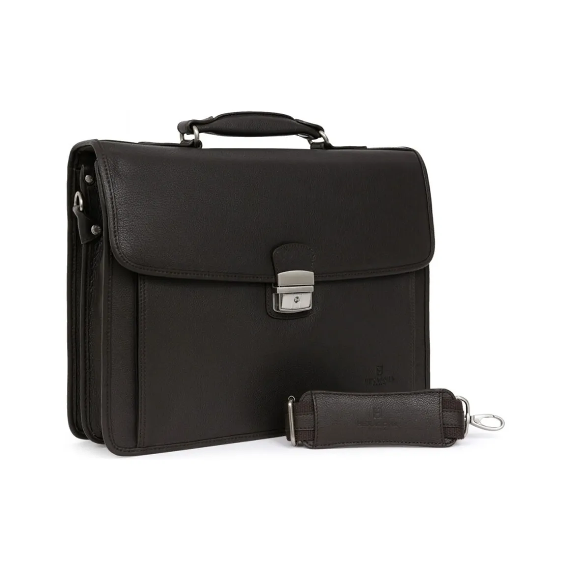 Cartable en cuir Ref 54444 Noir 38*28*14