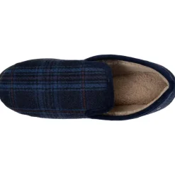 Chaussons charentaises Homme Tartan bleus