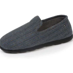Chaussons charentaises Homme Chevrons bleus