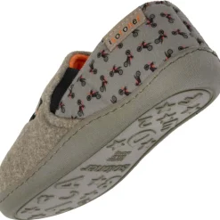 Chaussons mocassins Enfant moto Kaki chiné