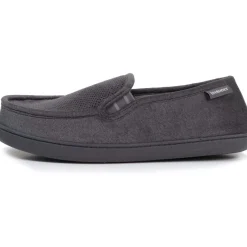 Chaussons mocassins Homme velours Gris