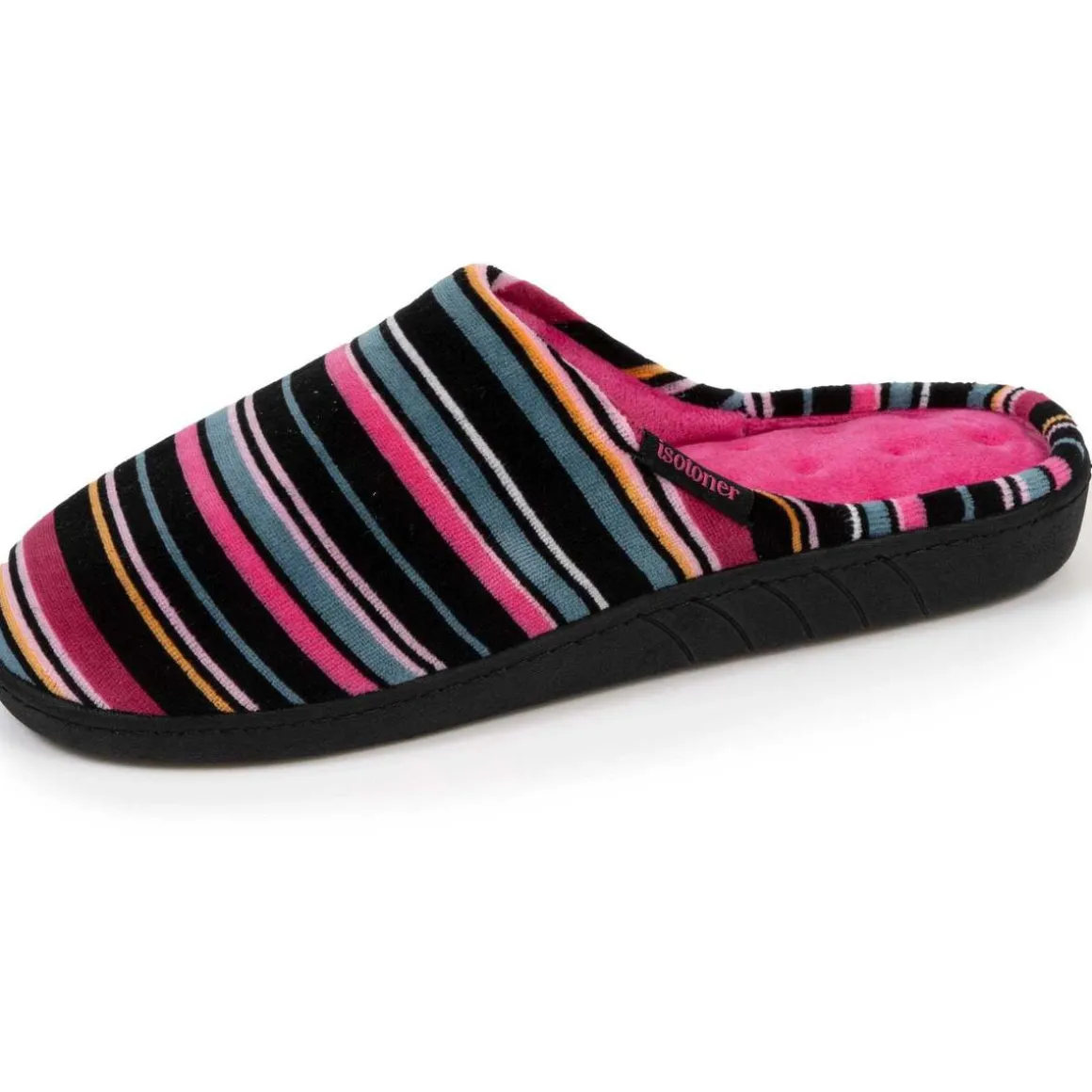 Chaussons mules Femme Rayures Roses