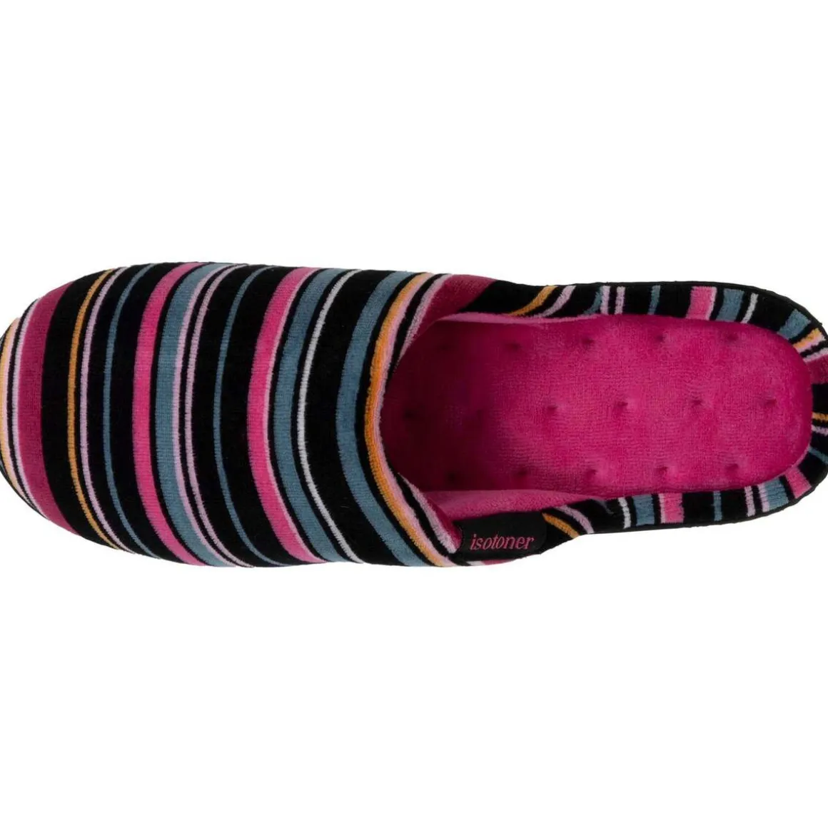 Chaussons mules Femme Rayures Roses