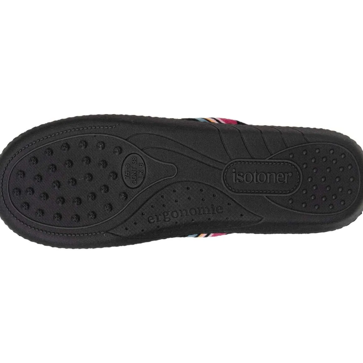 Chaussons mules Femme Rayures Roses