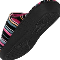 Chaussons mules Femme Rayures Roses