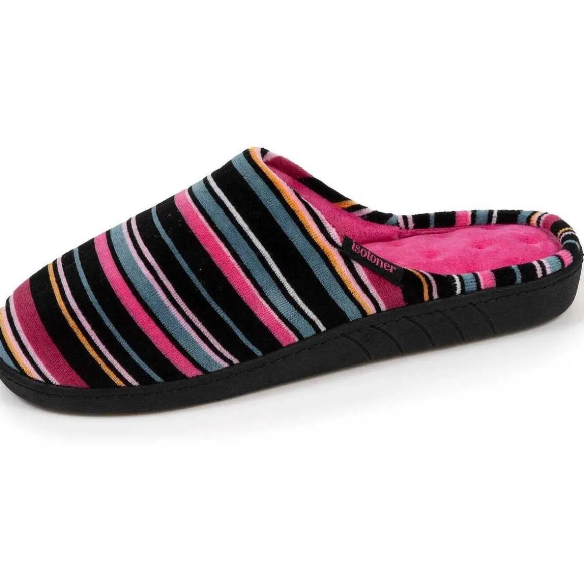 Chaussons mules Femme Rayures Roses