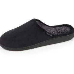 Chaussons mules Homme Noir imprimé