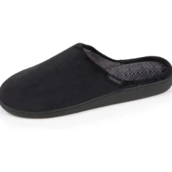 Chaussons mules Homme Noir imprimé