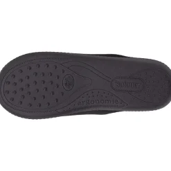 Chaussons mules Homme tartan Noir