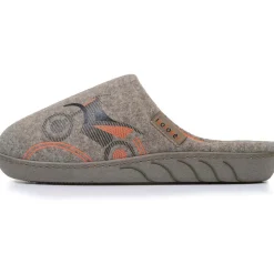 Chaussons mules Junior moto Kaki chiné