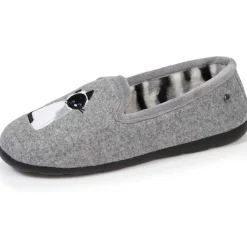 Chaussons slippers Femme Gris