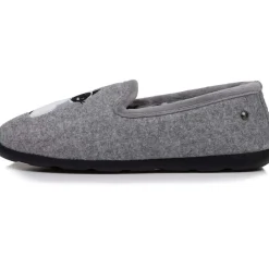 Chaussons slippers Femme Gris