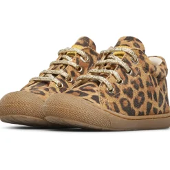 Chaussures premiers pas en suède imprimé léopard COCOON