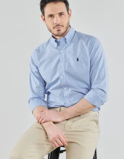 CHEMISE AJUSTEE EN POPLINE DE COTON COL BOUTONNE