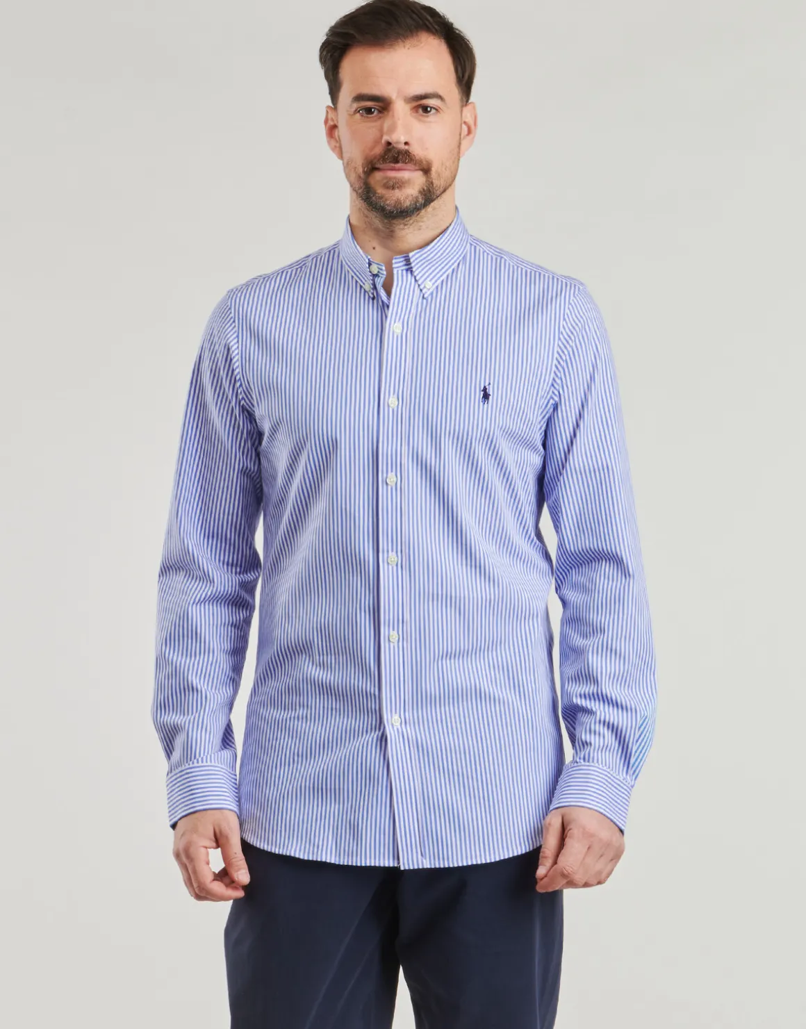 CHEMISE AJUSTEE SLIM FIT EN POPELINE RAYEE