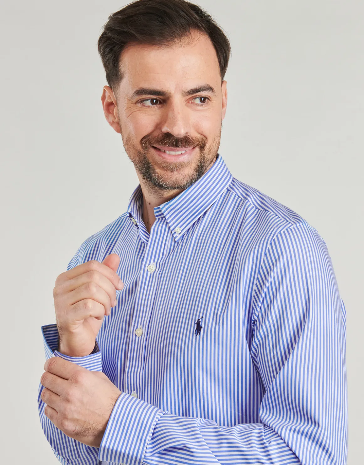 CHEMISE AJUSTEE SLIM FIT EN POPELINE RAYEE