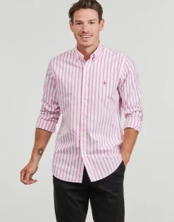 CHEMISE COUPE DROITE EN OXFORD RAYEE