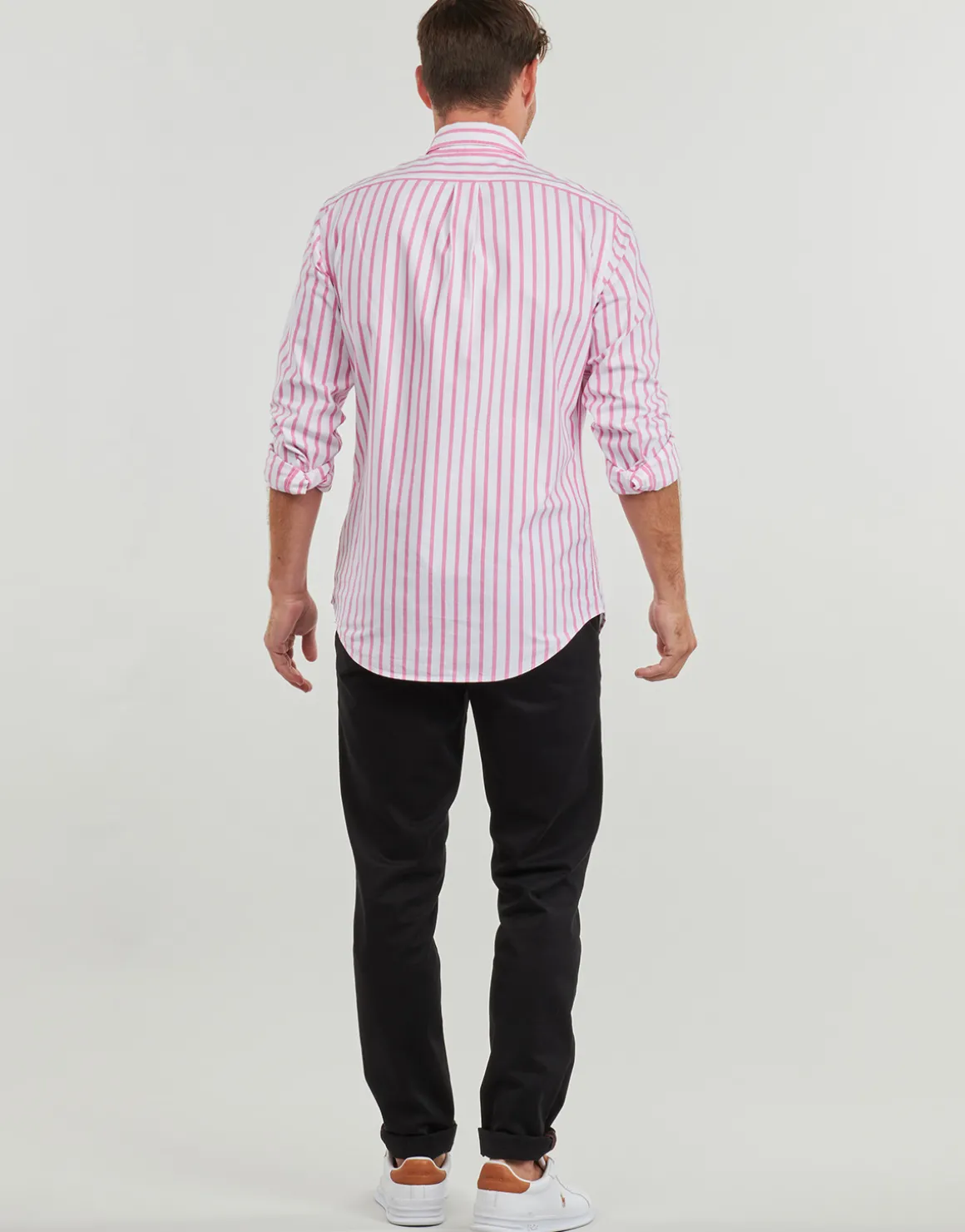 CHEMISE COUPE DROITE EN OXFORD RAYEE