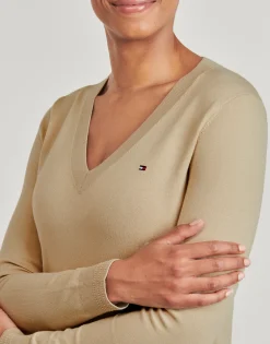 CO JERSEY STITCH LS V-NK SWEATER