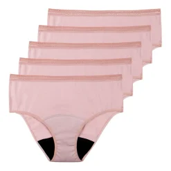Culottes menstruelles taille haute, lot de 5