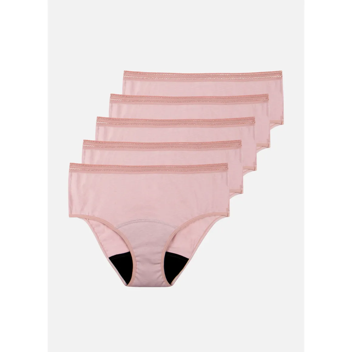 Culottes menstruelles taille haute, lot de 5