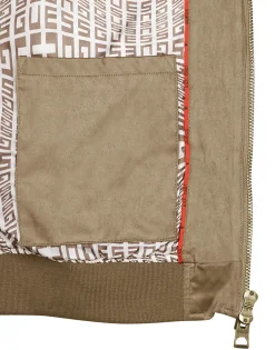 FAUX SUEDE HOODED BOMBER