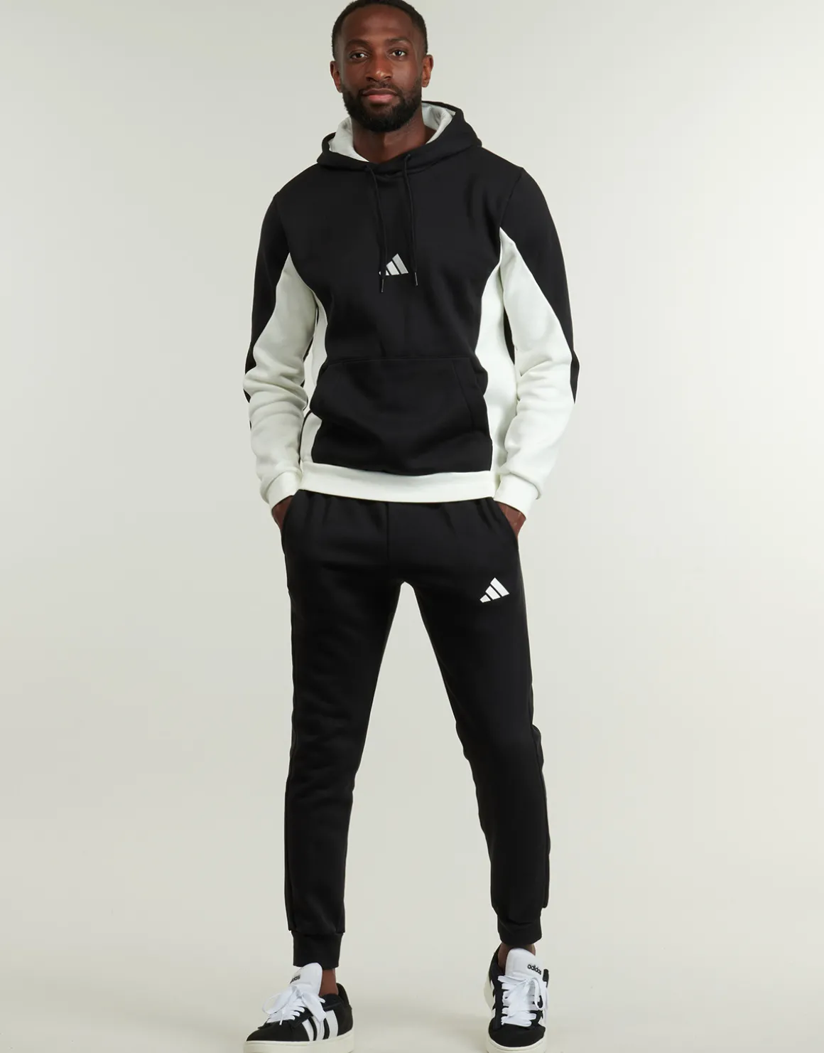 Fleece Colorblock Hooded Tracksuit