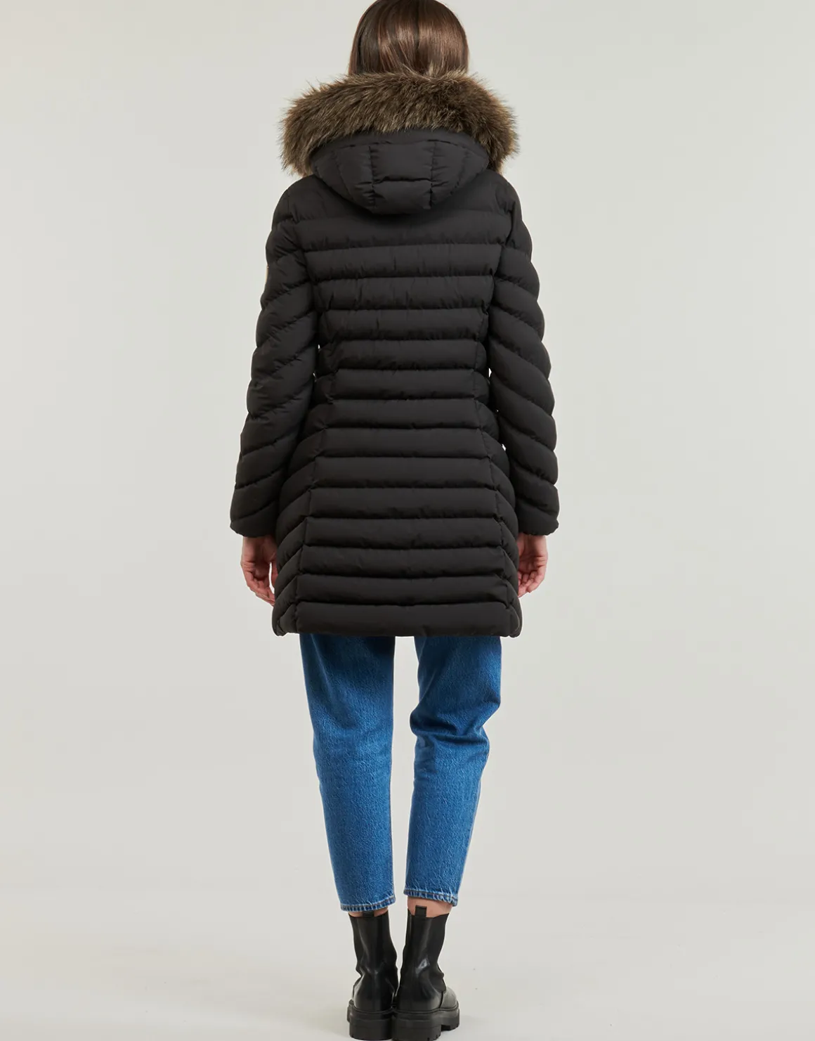 FUJI HOODED MID FAUSSE FOURRURE