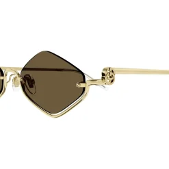 GG1604S Lunettes de soleil, Or/Marron, 53 mm