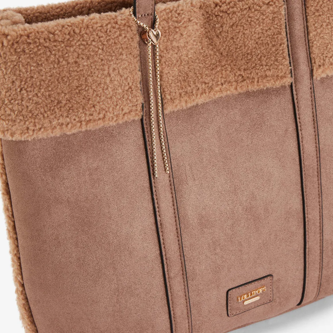 Grand sac shopper taupe Reyana