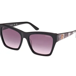 GU00113 Lunettes de soleil, Noir/Fumée, 55 mm