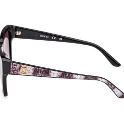 GU00113 Lunettes de soleil, Noir/Fumée, 55 mm