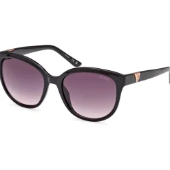 GU7877 Lunettes de soleil, Noir/Fumée, 56 mm