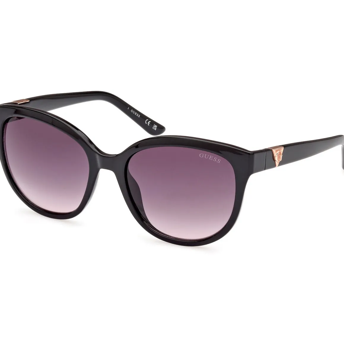GU7877 Lunettes de soleil, Noir/Fumée, 56 mm