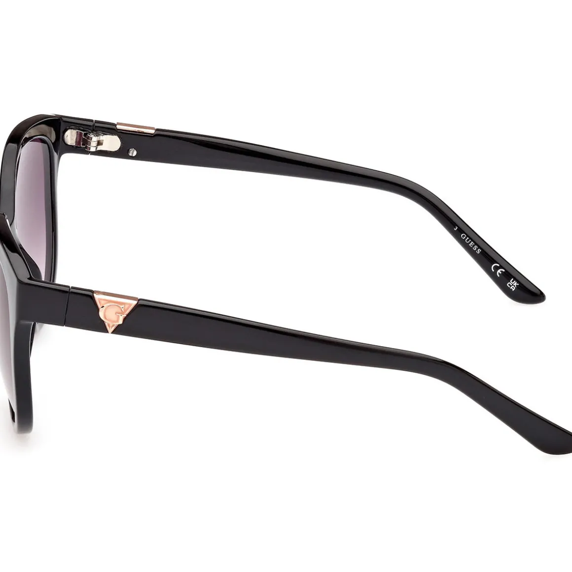 GU7877 Lunettes de soleil, Noir/Fumée, 56 mm