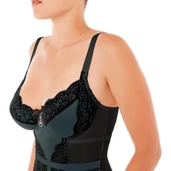 Guêpière émeraude/noir Epicée