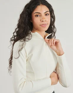 HALF-ZIP MOCK NECK LONG SLEEVE TOP