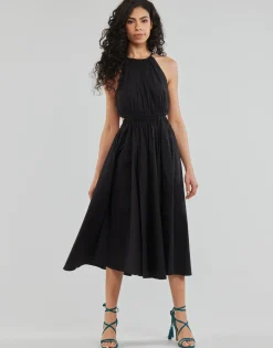 HALTER CTN MIDI DRESS