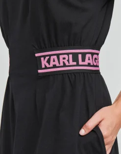 JERSEY DRESS W/LOGO WAIST