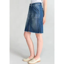 Jupe ledisi en jeans bleu délavé