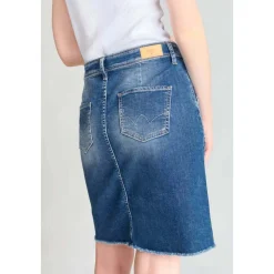 Jupe ledisi en jeans bleu délavé