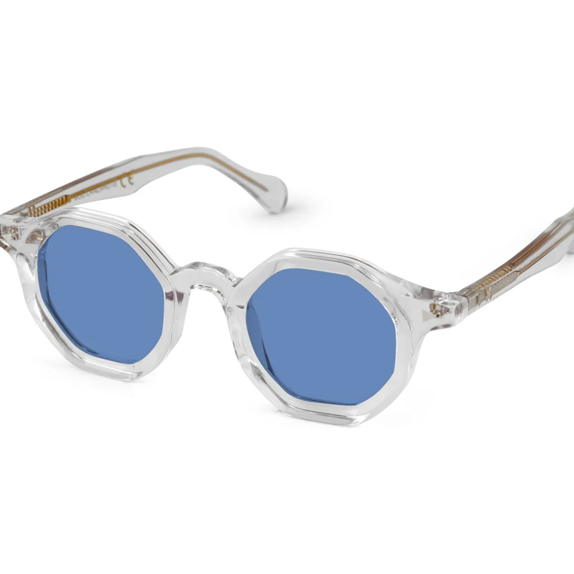 LANZAROTE Lunettes de soleil, Transparent/Bleu clair, 43 mm