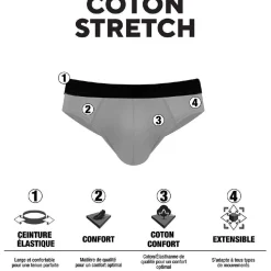 Lot de 3 slips homme en coton Claudio