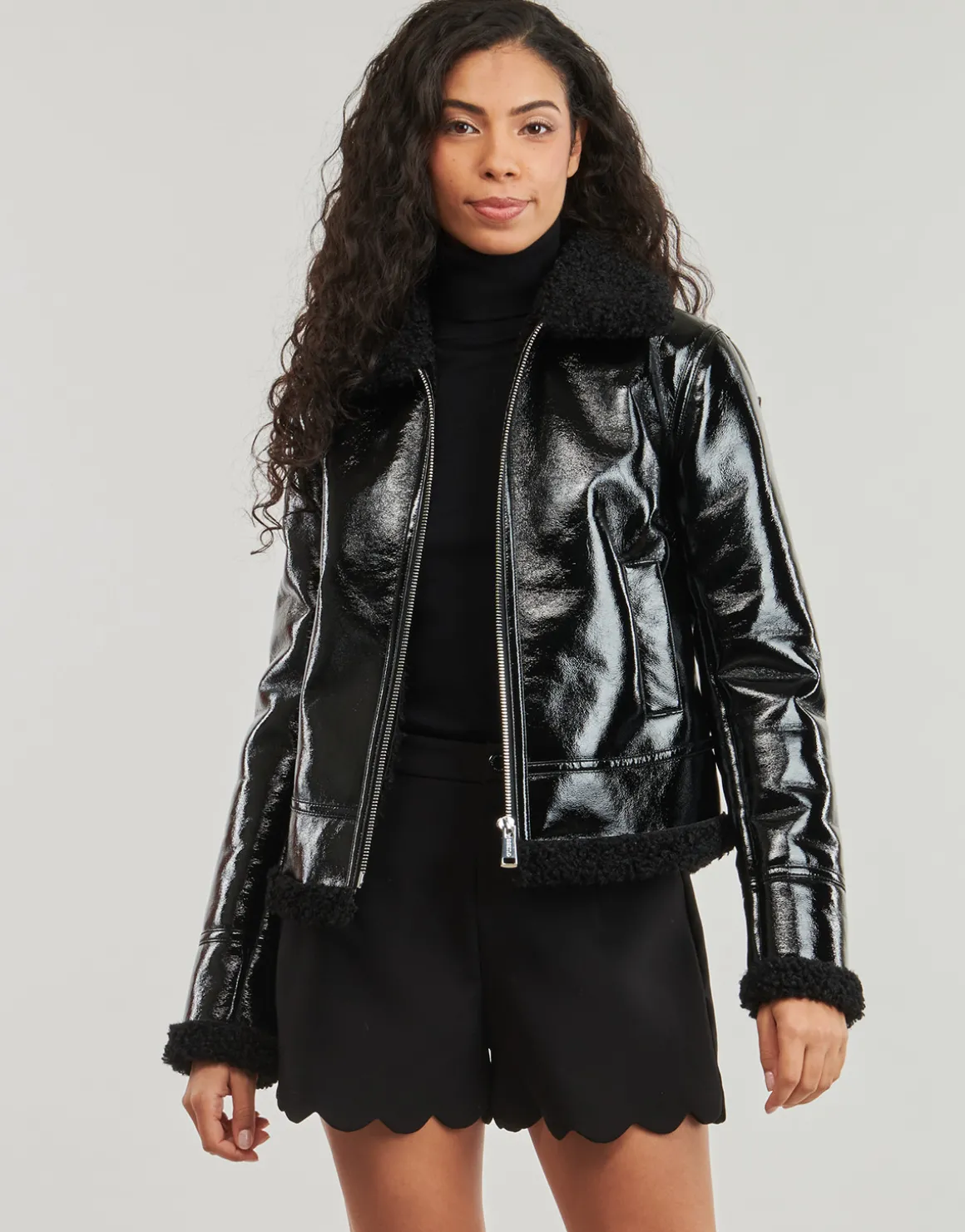 LS ANDREA FAUX SHEARLING JKT