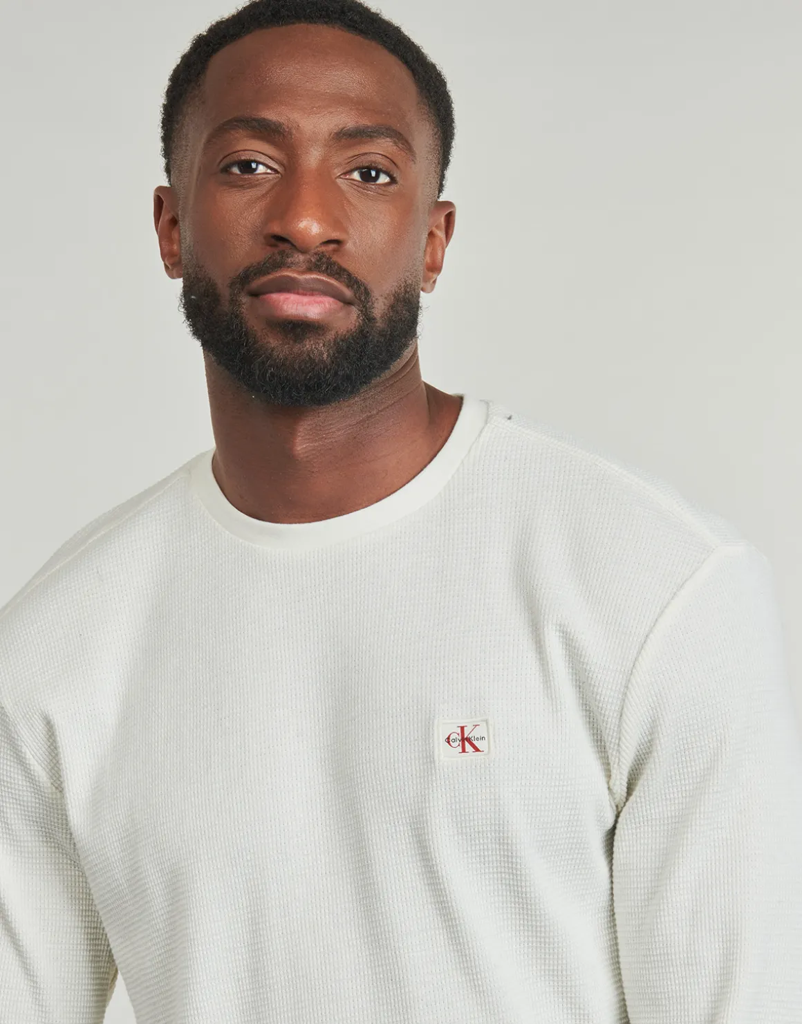 LS WAFFLE BADGE CREWNK TEE