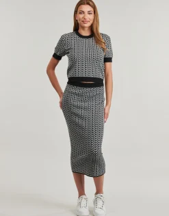 MK JACQUARD MIDI SKIRT