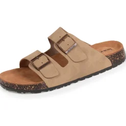 Mules claquettes Homme double bride taupe